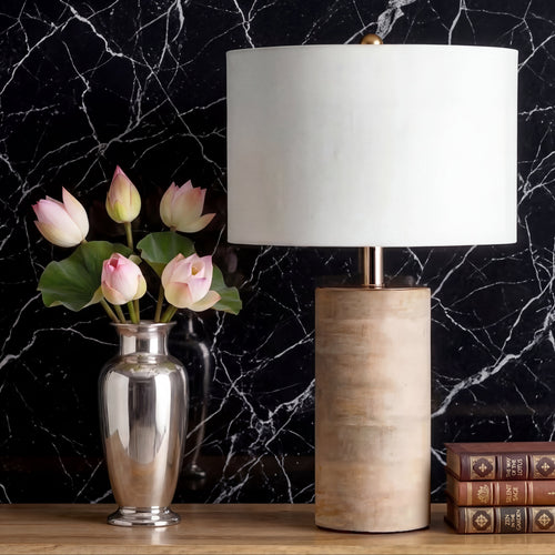 Glow Reflect Bamboo Lamp, a stylish natural bamboo light fixture with a warm glow and intricate woven design.